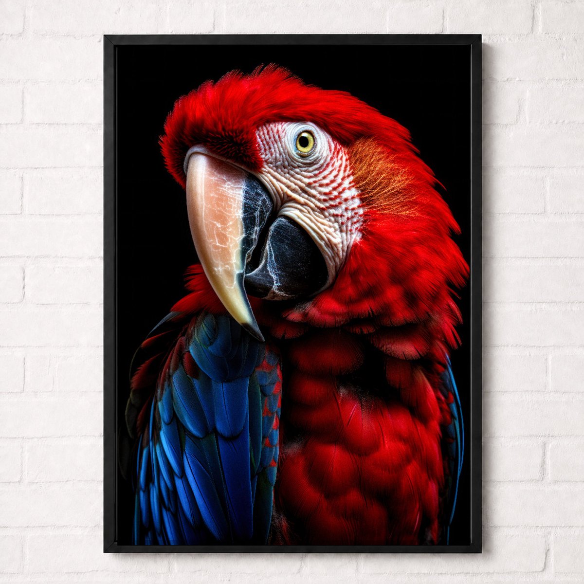 Rode Ara Poster - Vogelportretten Collectie - Dieren Posters - A1+ 61 x 91,5 cm