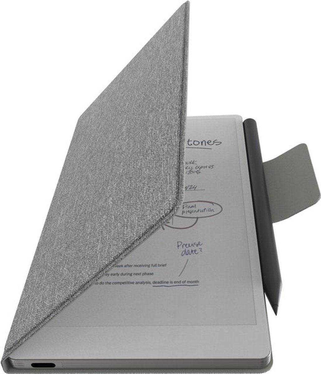 reMarkable Paper Pro Move met Marker Plus en Grijze Hoes - digitaal notitieblok