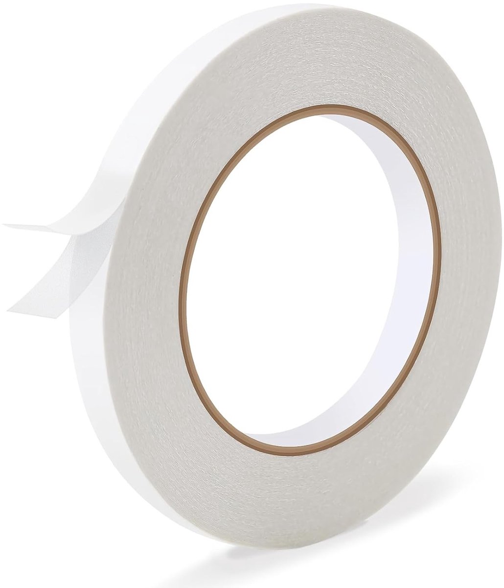 Dubbelzijdige Textieltape - Wit - 1,27 cm x 60 m - Sterke Kleefkracht - Voor Kleding en Gordijnen