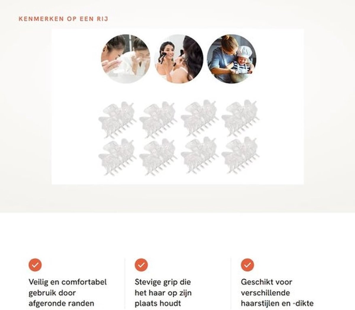 Haarclips Twaalf Transparante - Antislip Haarspelden - Stevige Grip - Elegante Kunststof - Geschikt voor Vrouwen - Veilig en Comfortabel