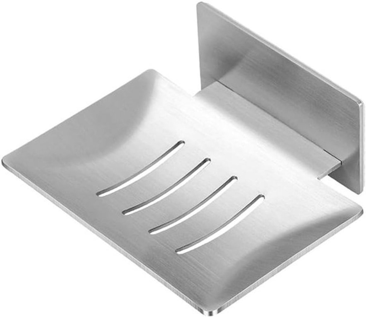 Zelfklevende Wandzeepdispenser van RVS - Douchezeephouder zonder Boren voor Badkamer en Keuken, Ideaal voor Ruimtebesparing en Organisatie