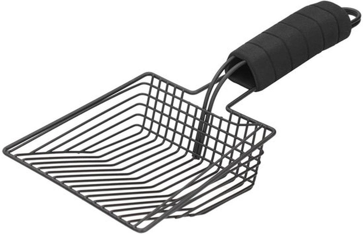 Kattenbakvulling Schep - Herbruikbare Metalen Schep - Antislip Handgreep - Ergonomisch Ontwerp - 35 x 16 cm - Multifunctioneel - Kattenbakschep