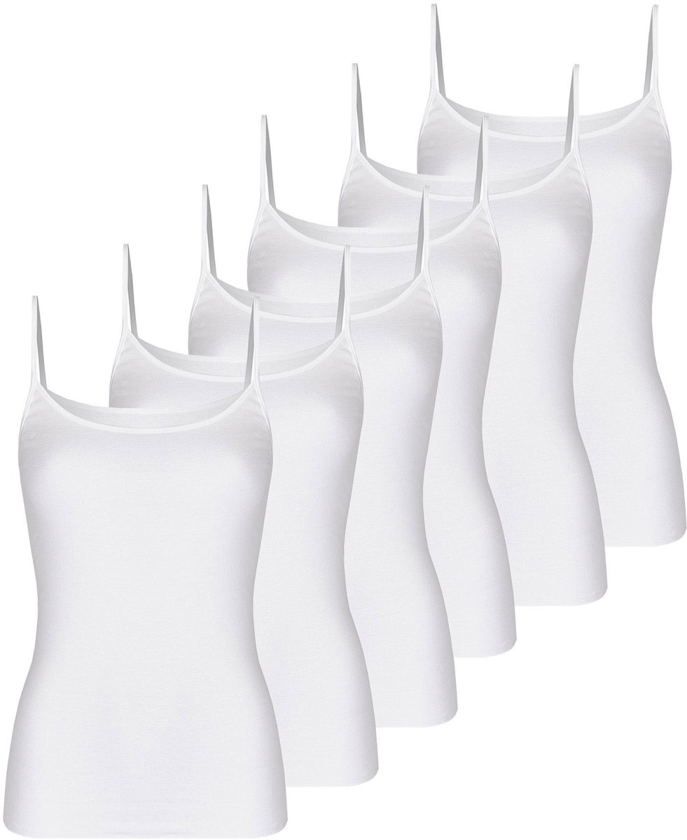 6-pack Hemdje met spaghettibandjes Fine Cotton