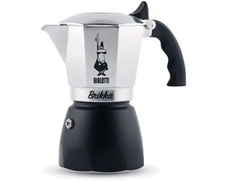 Bialetti Brikka Revolution 4 Kops – Espressopot met Crema – Aluminium Mokapot – Authentieke Italiaanse Koffie
