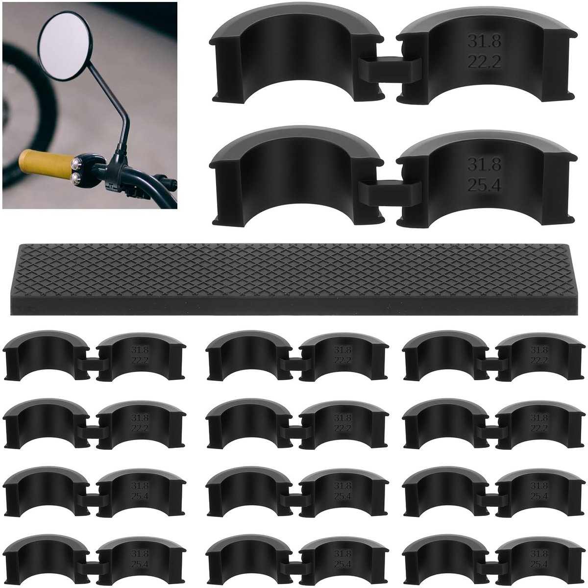Solidchoice - 12 Stuks Rubber Handvatafdichtingen voor Fietsen