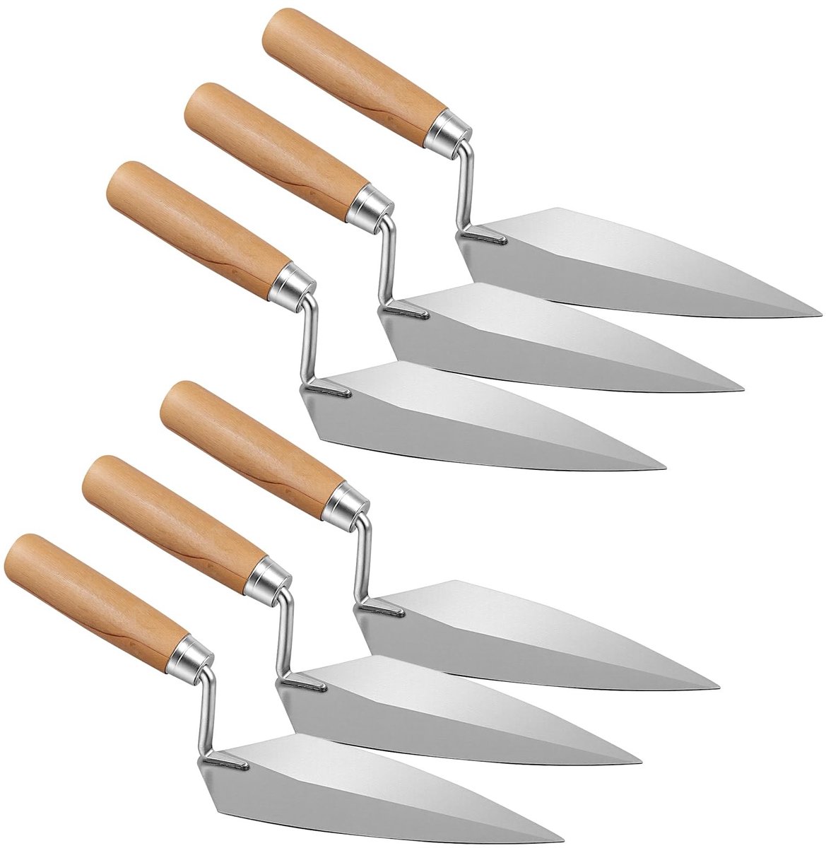 Solidchoice - 6 Stuks Puntspades 20cm Metaal met Comfort Grip