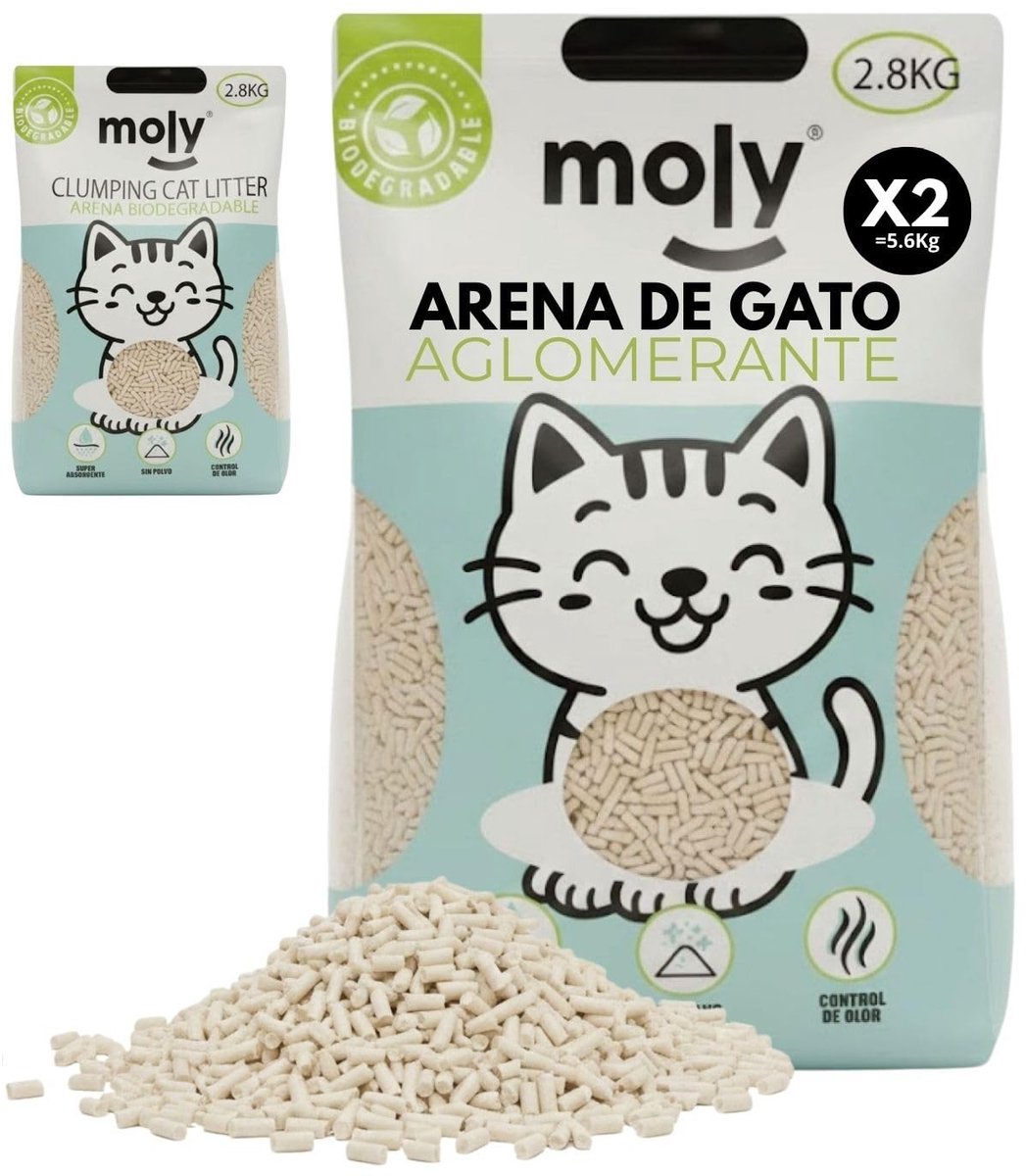 Solidchoice - Biologisch Afbreekbare Tofu Kattenbakvulling, 5.6 kg, Van Maïs en Bamboe