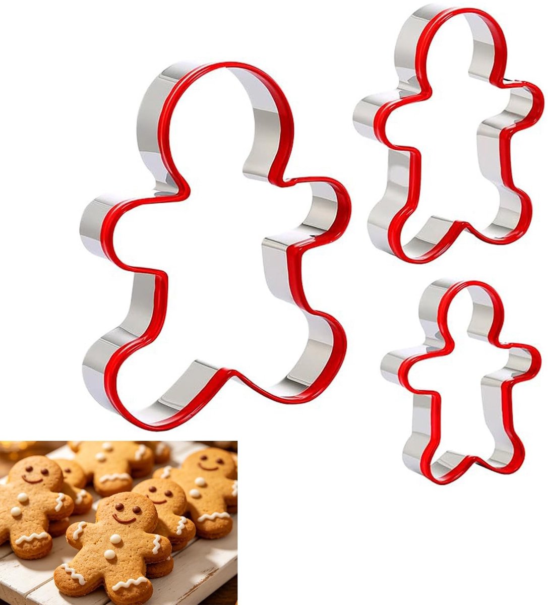 Solidchoice - Set van Peperkoekman Uitsteekvormpjes