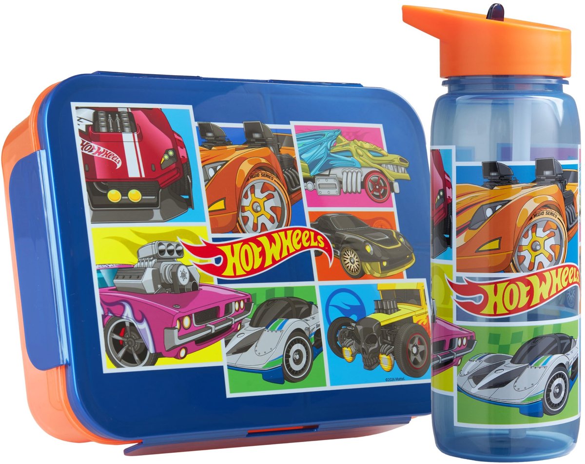 Solidchoice - Hot Wheels Lunchbox en Drinkfles Set voor Kinderen