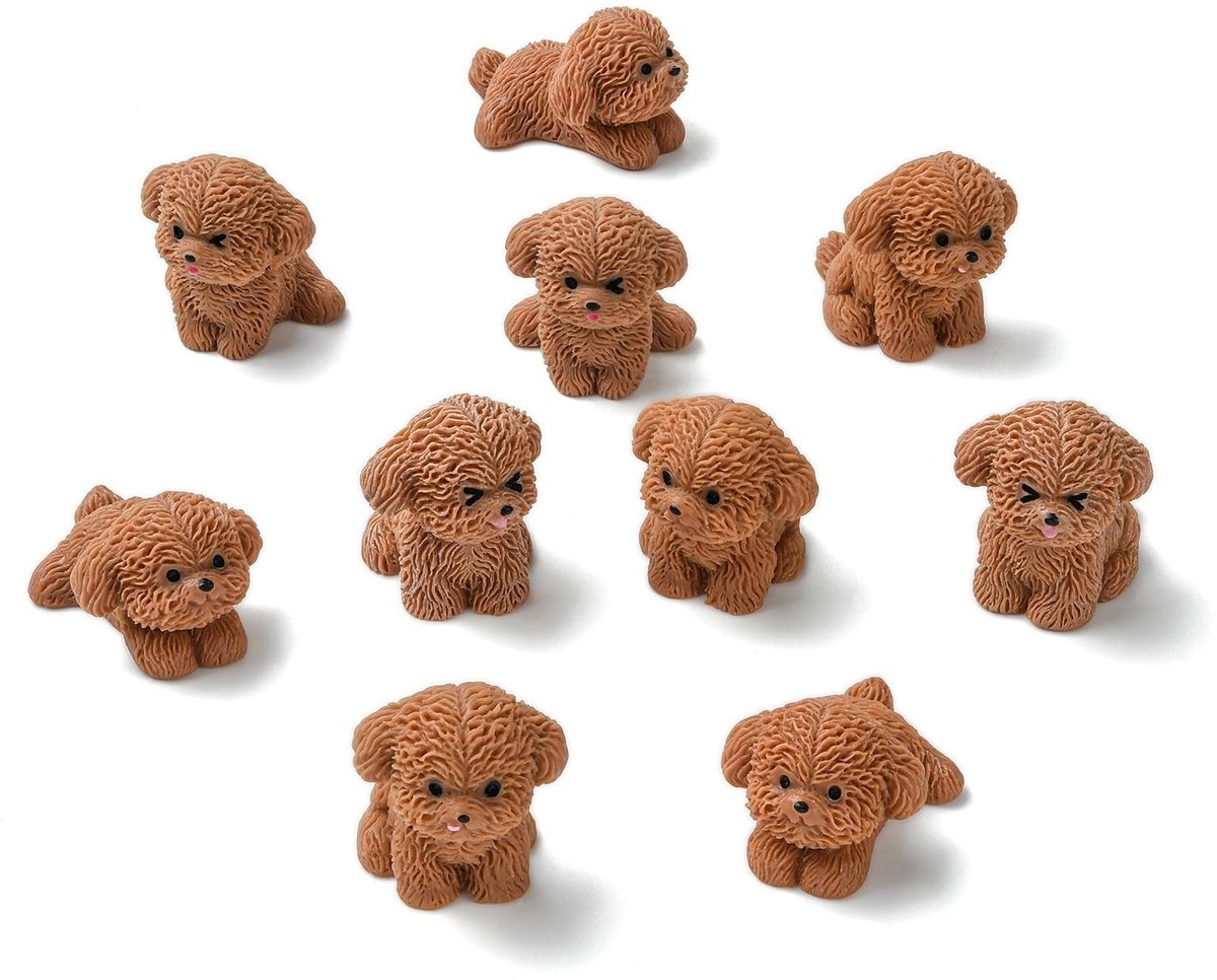 Solidchoice - 20 Stuks Hondenfiguren van Hars voor Decoratie en DIY-projecten