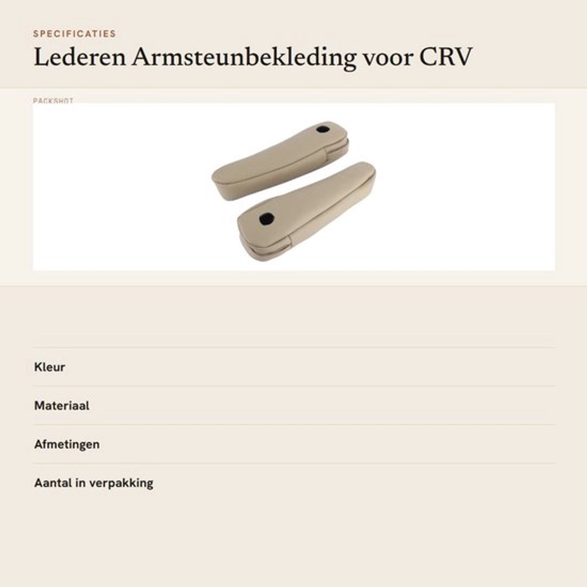 Stoelbekleding Lederen - Microfiber Armsteunbekleding - Betrouwbaar - Royaal - Verfijnd Vakmanschap - Vervanging CRV 2007-2009 - Autostoelbekleding