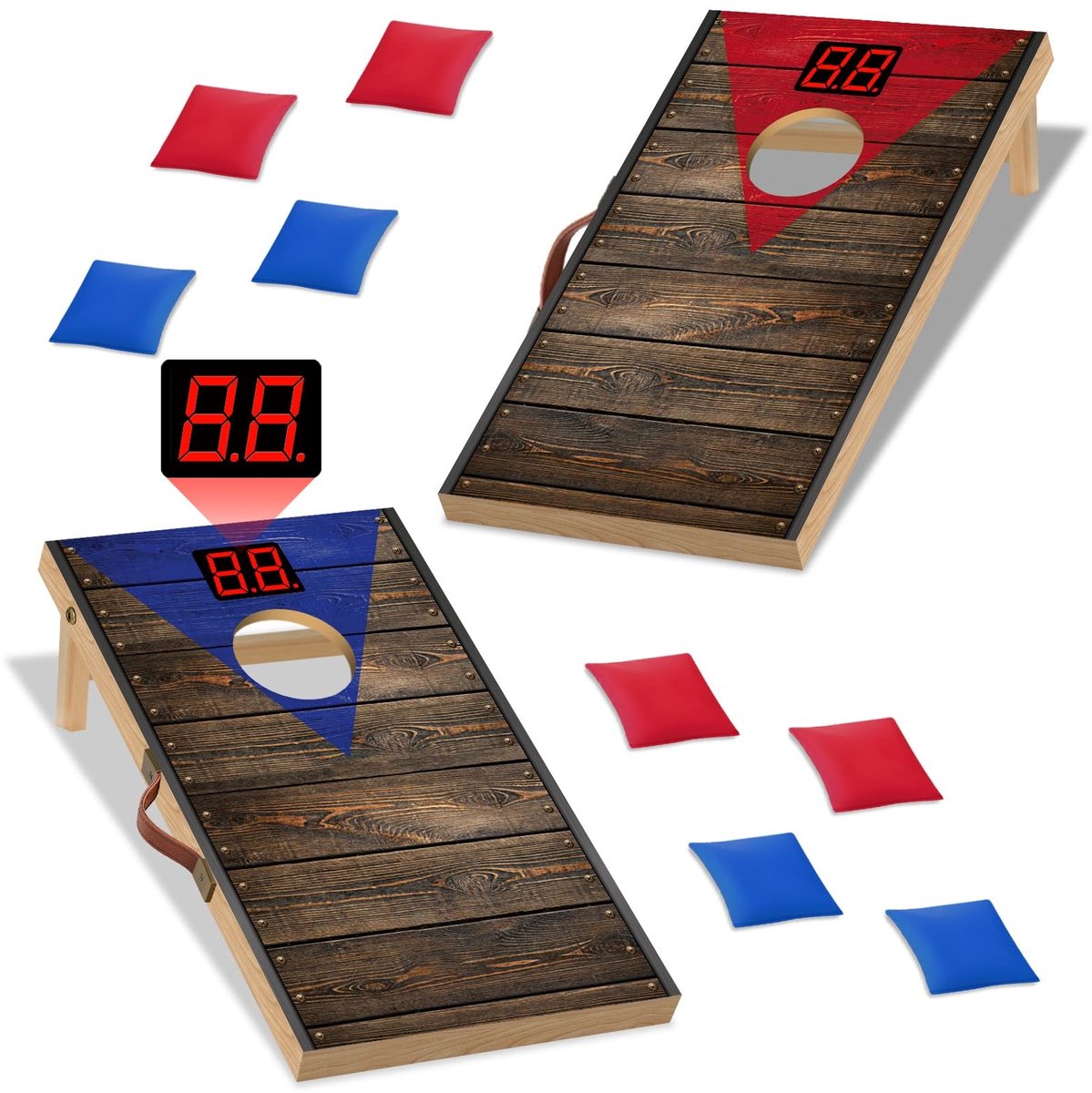 Solidchoice - Cornhole Speelset met 8 Bean Bags en Draagtas