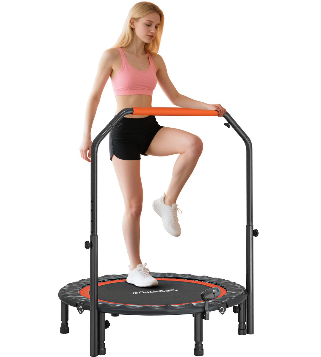HOMCOM Yoga Trampoline - PP - 102x102x123cm - Zwart