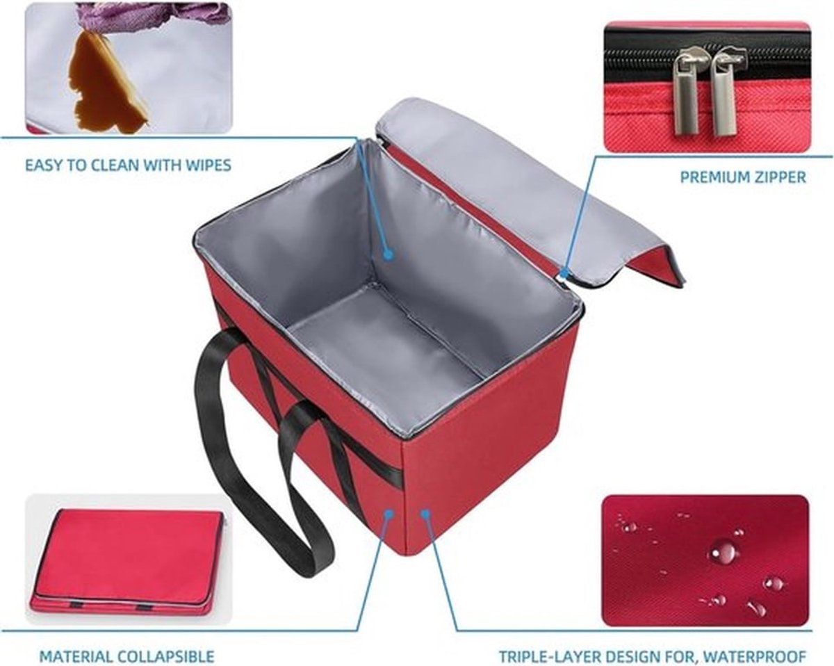 Thijox - Opvouwbare Koeltas 38 Liter - Geïsoleerde Boodschappentas voor 20 kg - Perfect voor Picknick, Buitenreizen, Camping en Tuin - Duurzaam en Han