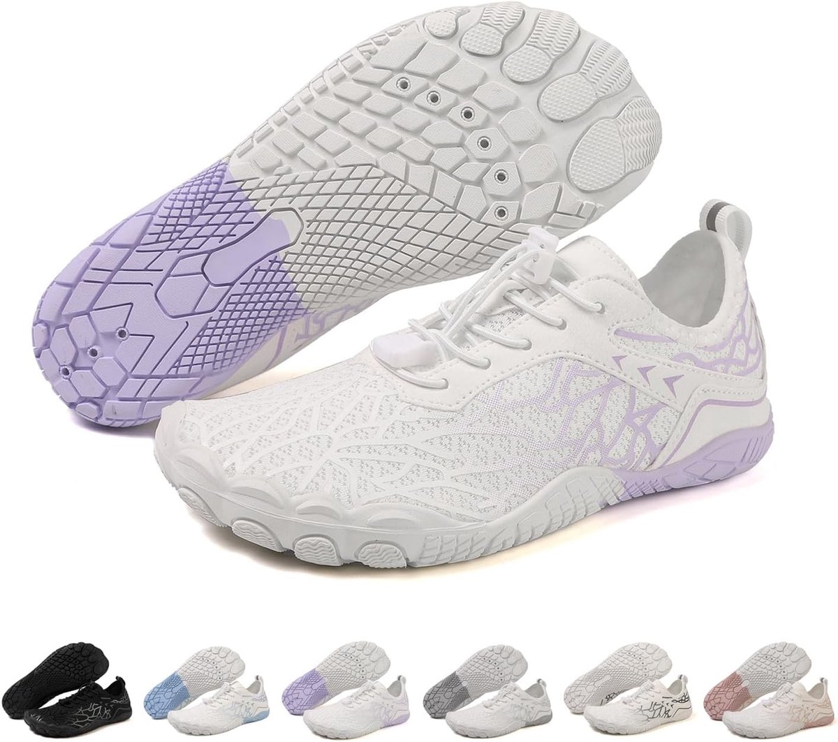 Barefoot Schoenen - Witpaars - 42 EU - Lichte Antislip Schoenen met Sneldrogend Systeem - Voor Dames en Heren