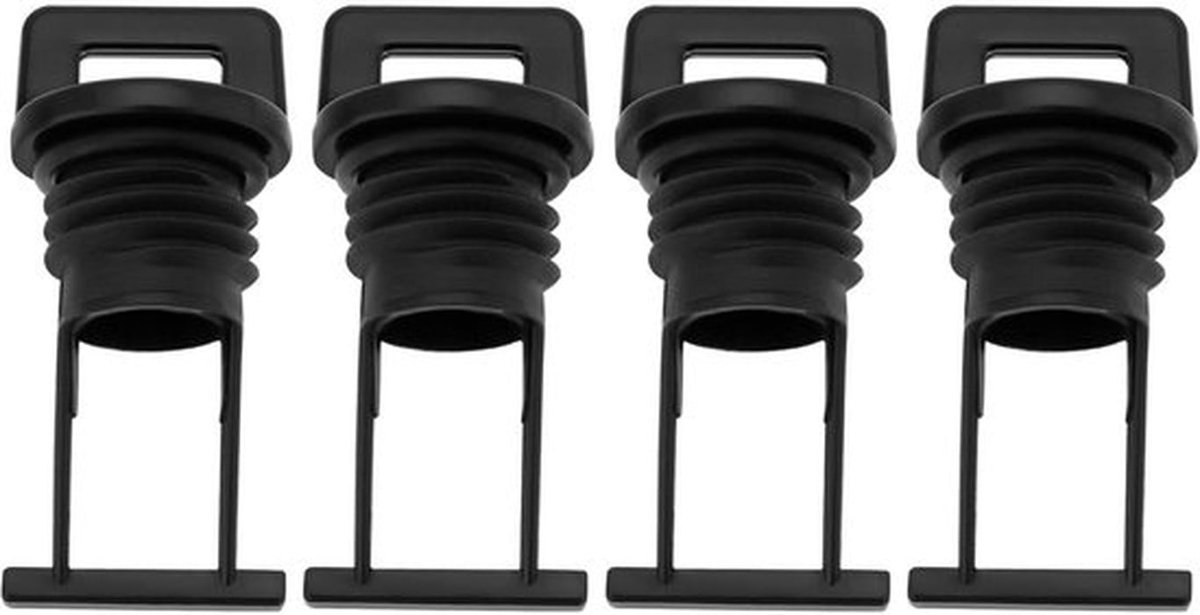 Afvoerplug 19 mm - 4x Boot Plug - Taps Ontwerp - Nylon - Geschikt voor Kajaks/Boten - Corrosiebestendig - Bootplug