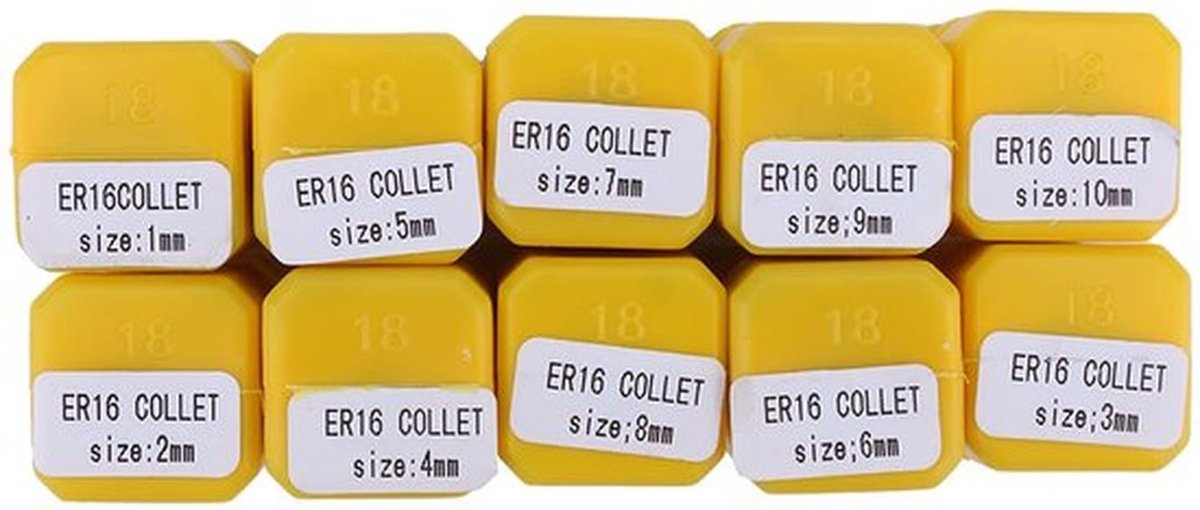 Spring Collet Set 10PCS - Hoge Klemkracht - Precisie Gegrond - Zelfontgrendelend - Geschikt voor CNC Machines - Roestvrij Staal