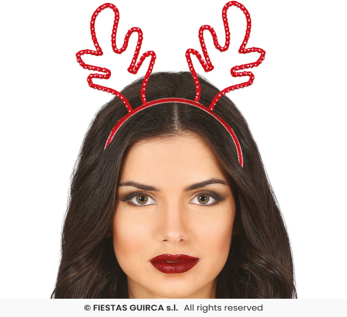 Kerstdiadeem Rood Gewei