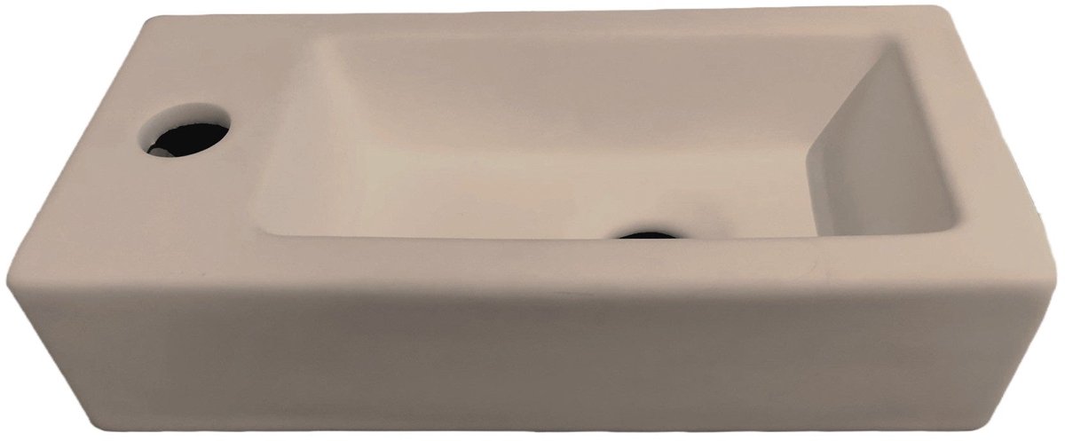 Toilet fonteinbakje Sanitado rainbow links 37 x 18 x 9 cm mat khaki