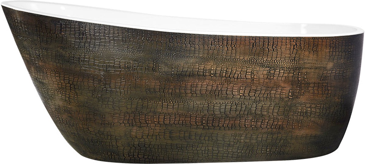 Vrijstaand ligbad Sanitado Industry Croco 180x80cm koper bruin geschubd