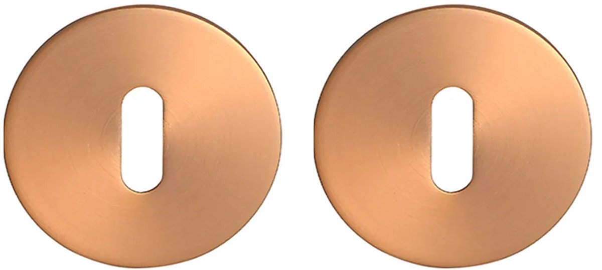 Sleutelrozet rond 55x3 mm ultra dunne rozet van 3mm brons geborsteld PVD gecoat