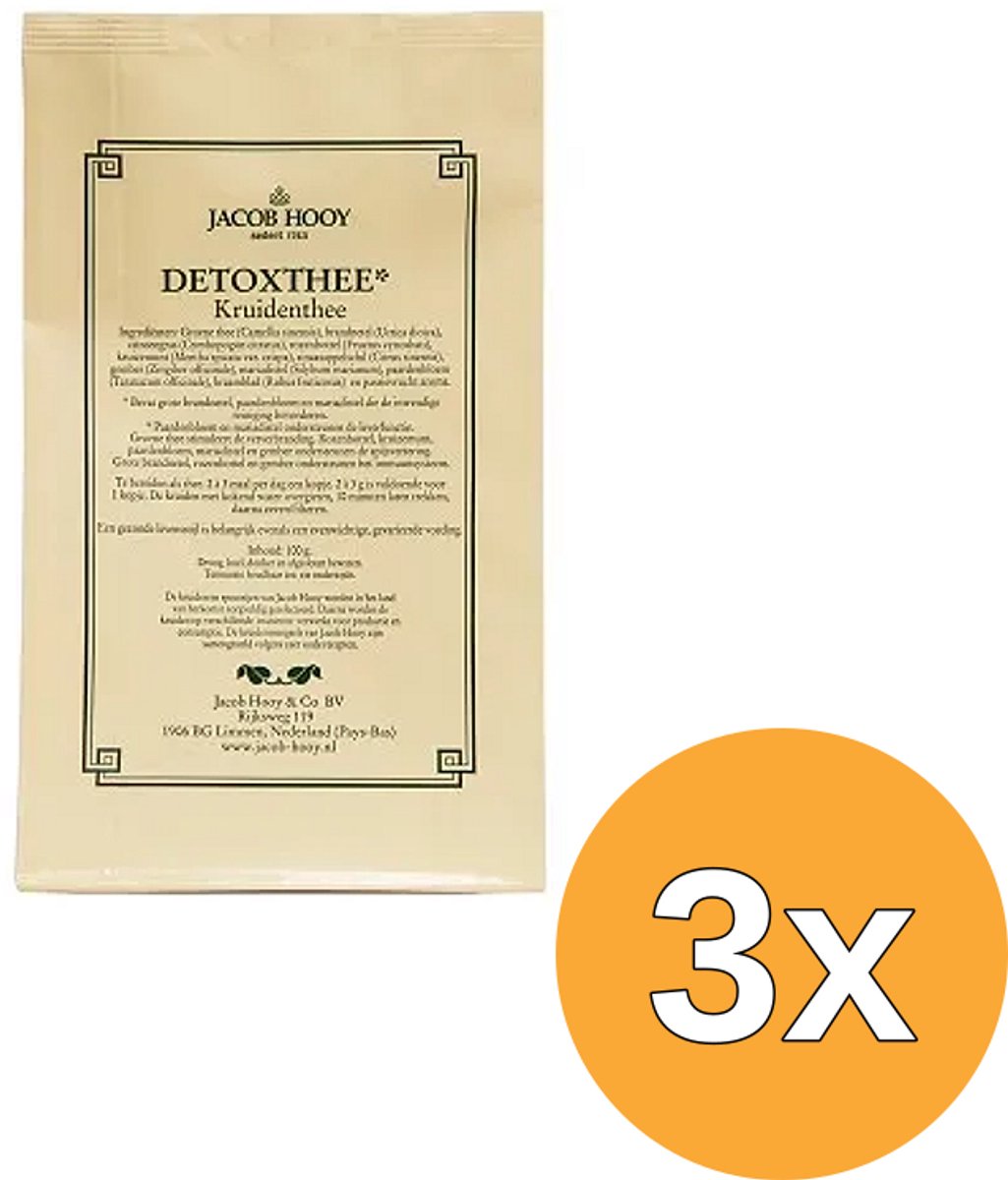 3x Jacob Hooy Detox kruiden (100 gr)