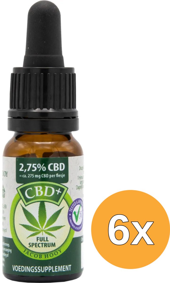 6x Jacob Hooy CBD Plus Olie (10 ml)