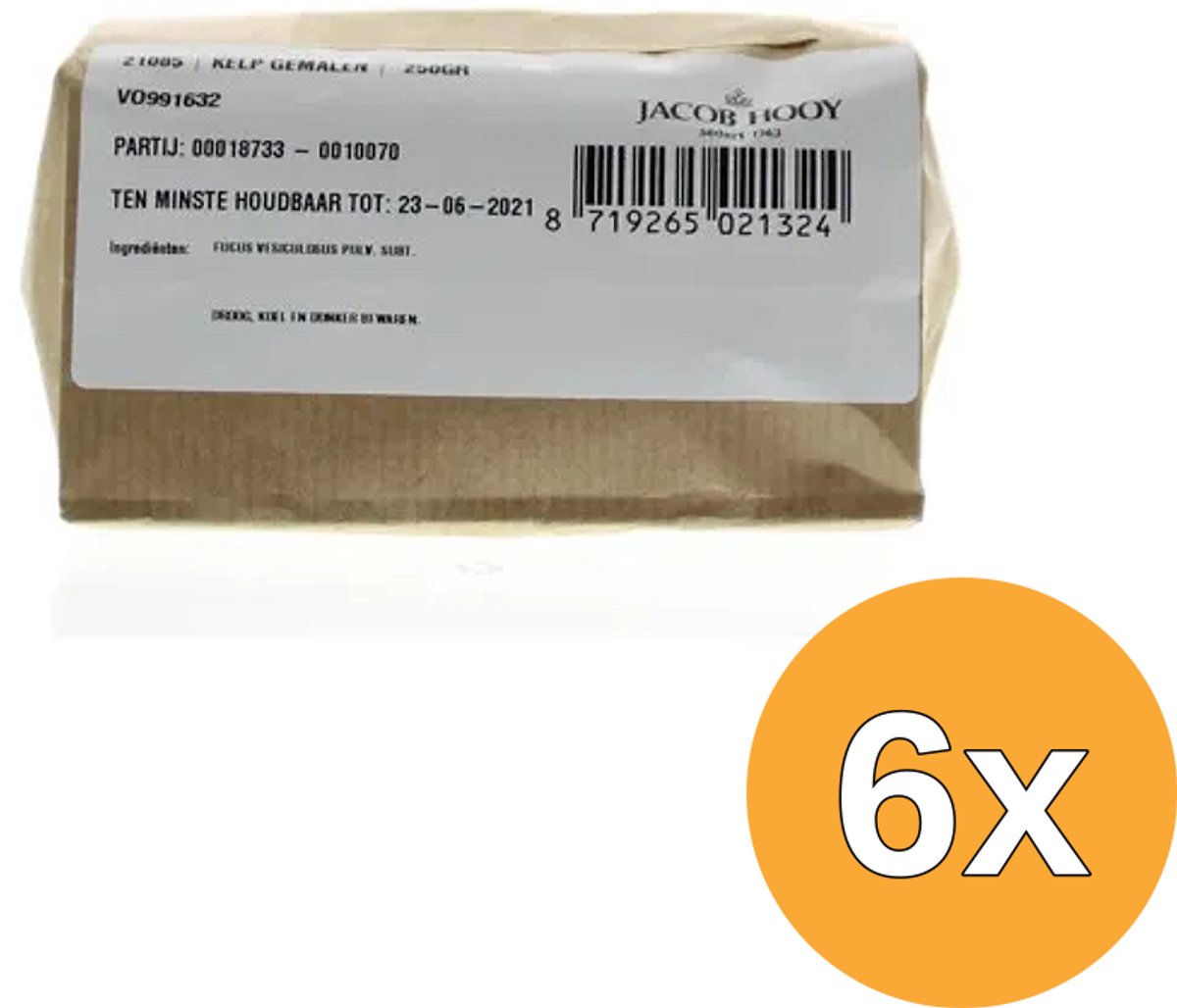 6x Jacob Hooy Kelp Gemalen (250 gr)
