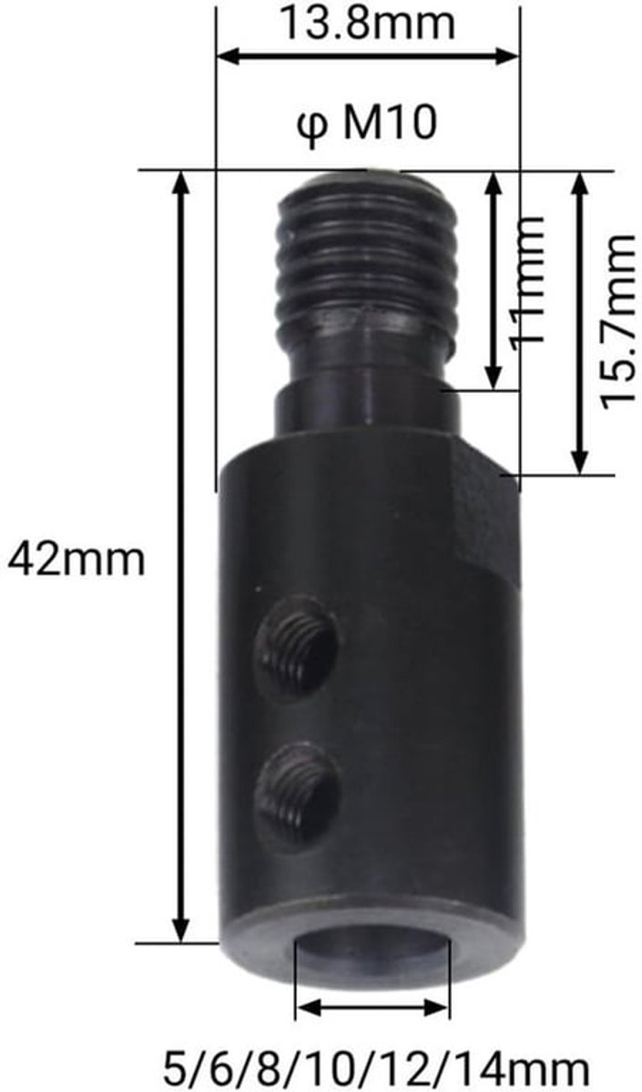 Staal Motor As Koppeling voor Slijpmachine met Draaibare Adapter