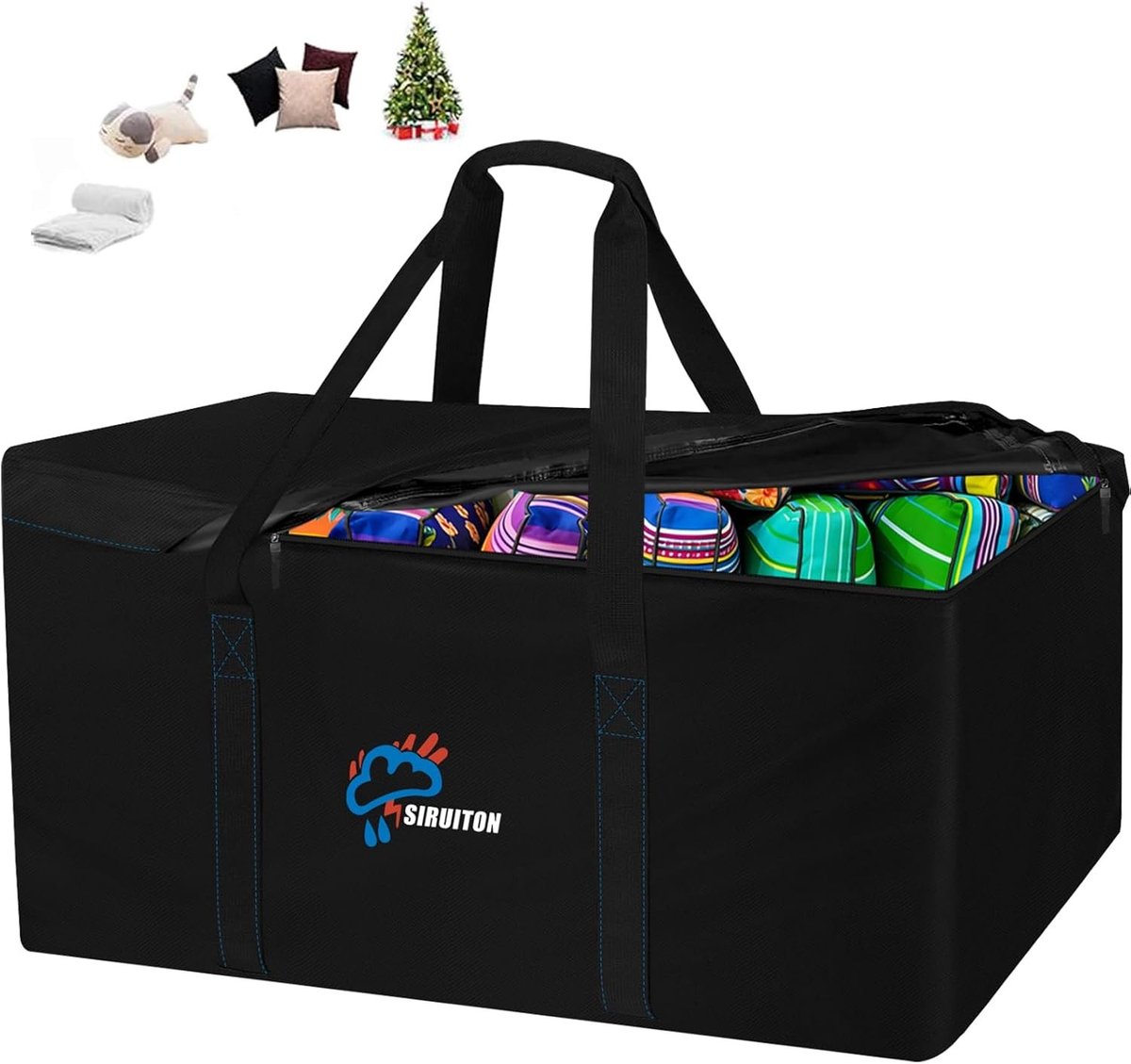 Opslagzak voor Tuinmeubilair Kussens 200x60x75cm - Waterdicht, UV-bestendig en Scheurvast 600D Oxford Stof, Ideaal voor Tuin en Kerstboom Opslag