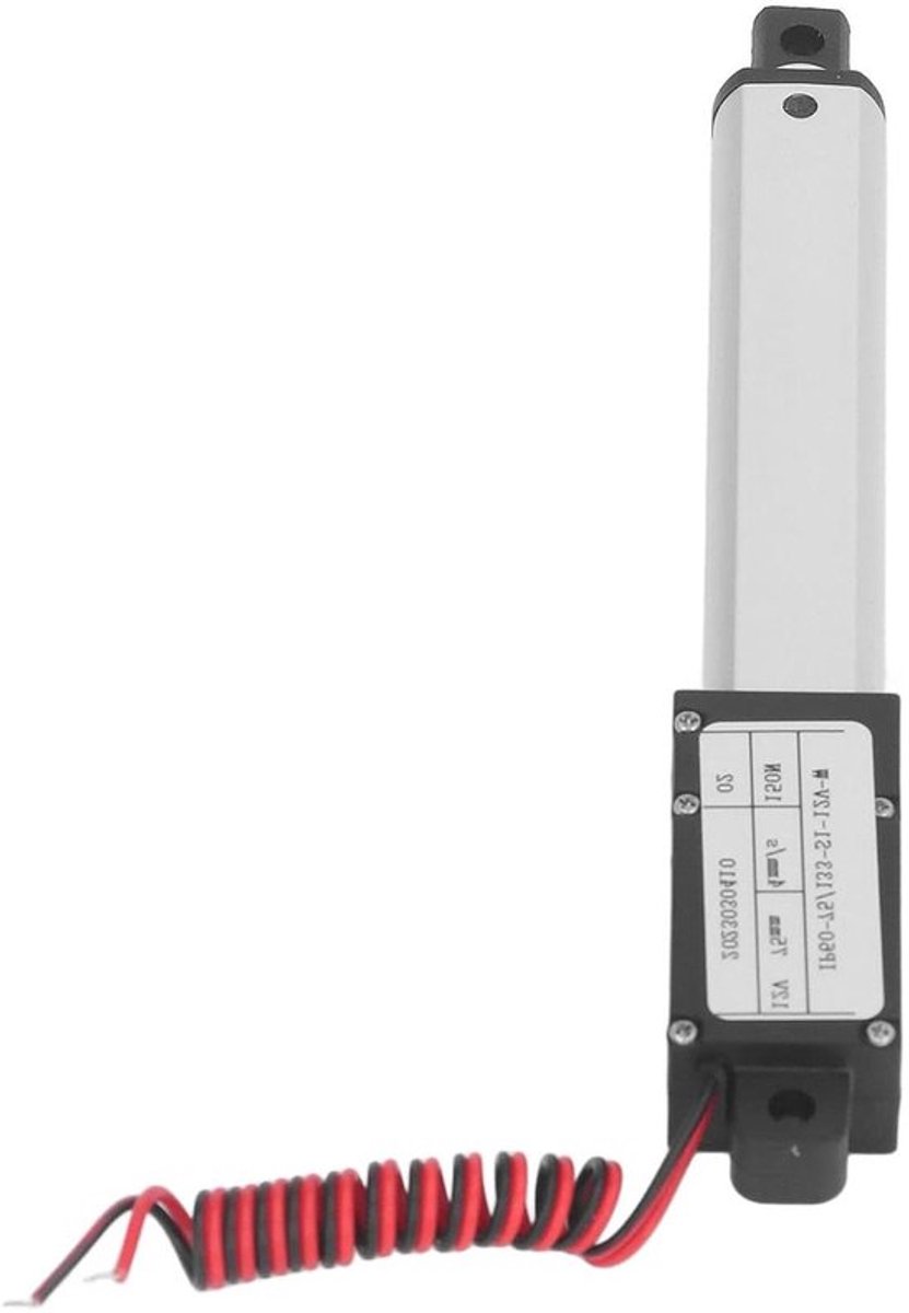 Lineaire actuator 12V 150N - 75 mm slag voor domotica en robotica