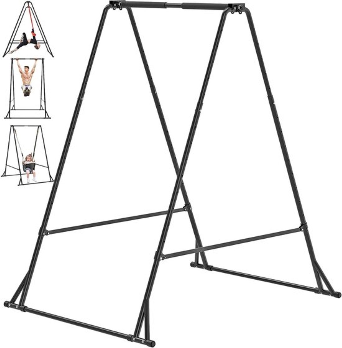 Vouwbaar yoga frame voor antenne, hoogte verstelbaar en stabiel, ideaal voor binnen en buiten gebruik, gym en thuis