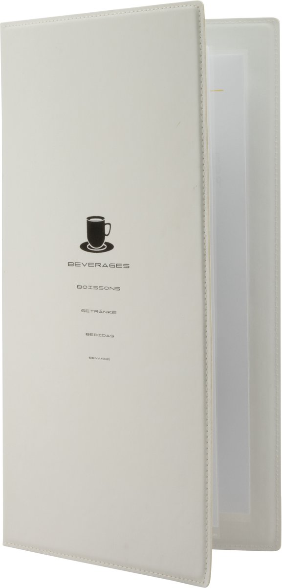 Securit® A45 Trendy menukaarthouder 'Dranken' in wit