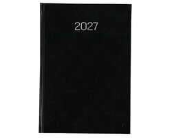 MGPcards - Bureau Weekagenda 2027 - H76 - Kolom - formaat A5+ - 1 Week per 2 pagina's in kolom - Nederlandstalig - Made in Italy - Harde omslag - 14.8 x 21 cm - Zwart