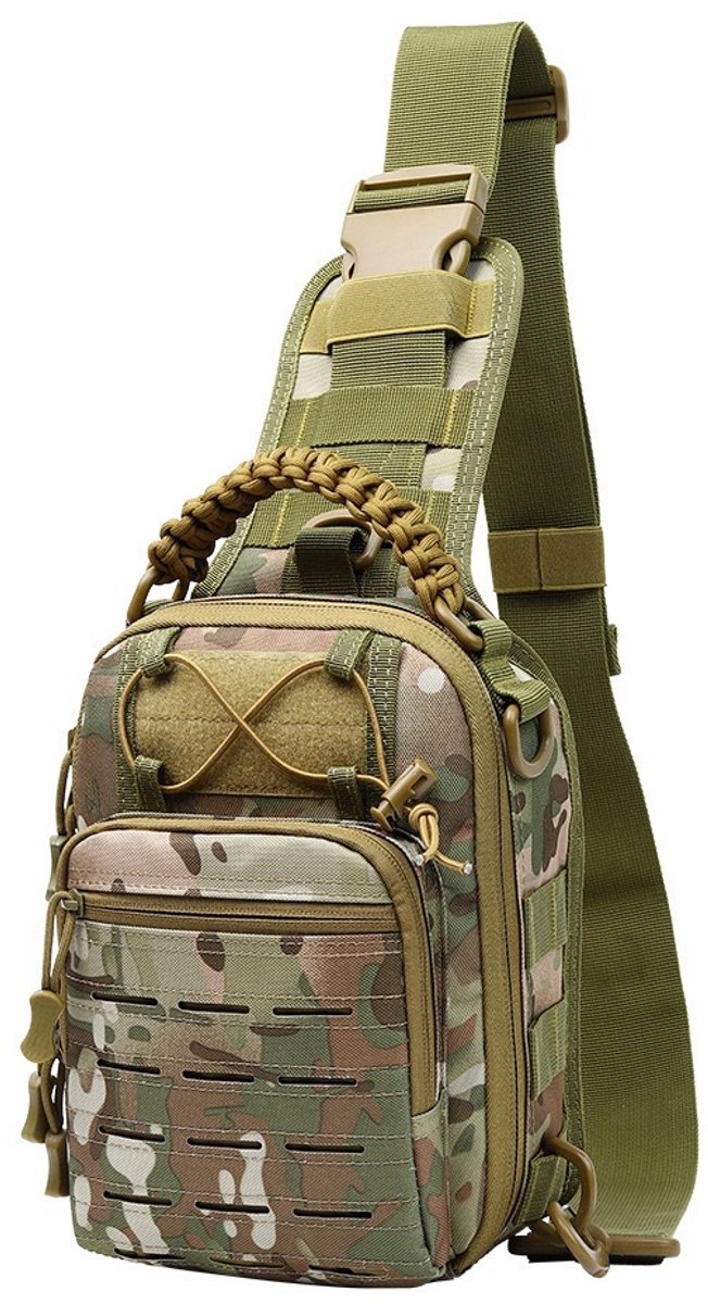 Heren borsttas - tactische camo crossbody tas - waterbestendig slijtvast - multifunctioneel - voor buitensport en militaire stijl—CP