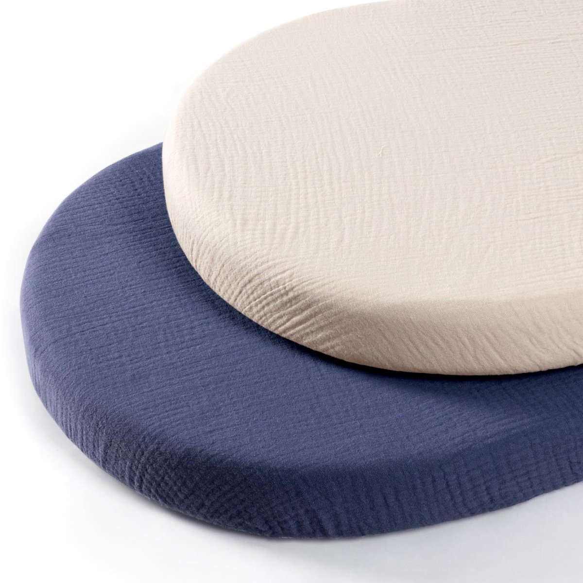 Wieg hoeslaken set van 2 stuks - ademend mousseline katoen - afneembaar wasbaar buitenhoes - geschikt voor babywieg matras - 32 * 17 inchStijl 4