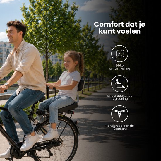 Bagagedrager Kussen - Zwart Fietszitje voor Extra Comfort en Eenvoud van BikyWijzer — afbeelding 5