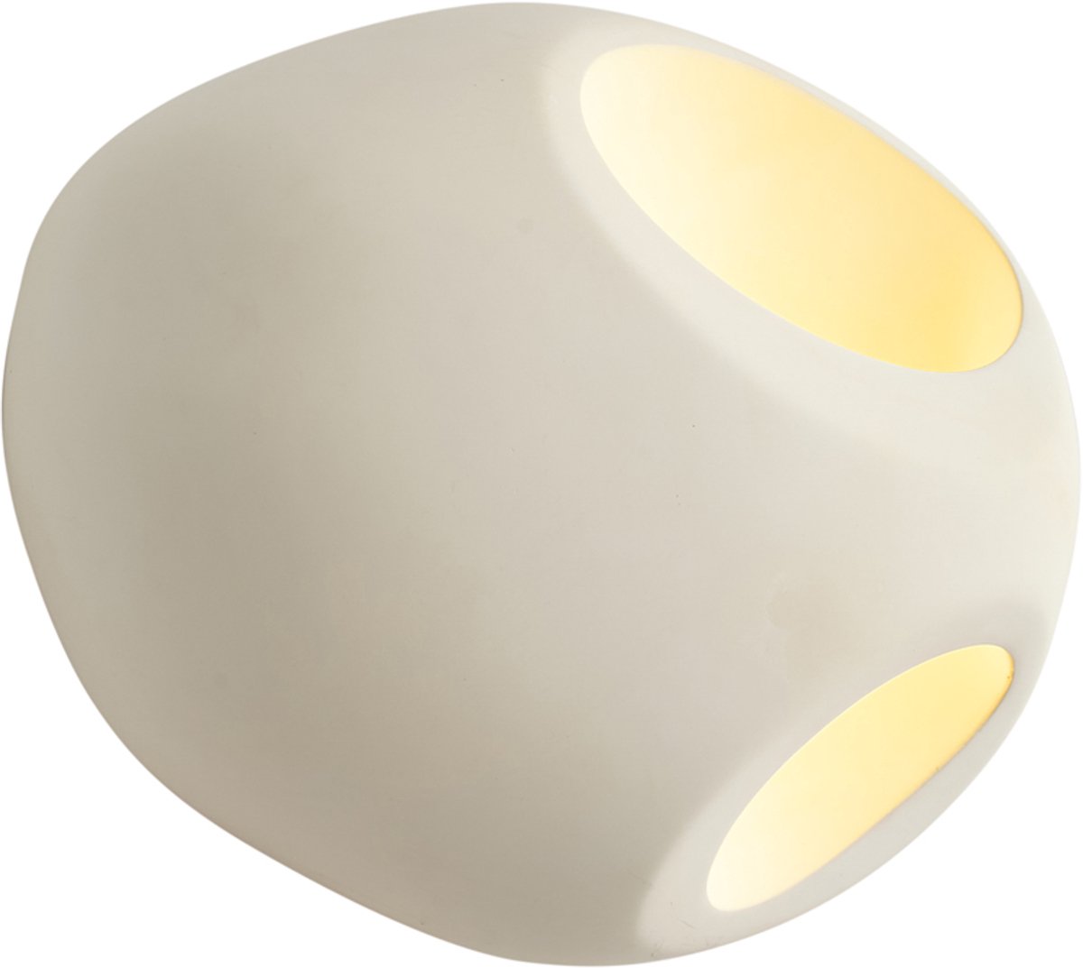 Qazqa japandi wandlamp - Pietra - crème, rond, max. 8W, geschikt voor led, 29cm, ideaal als hal, slaapkamer en woonkamer lamp