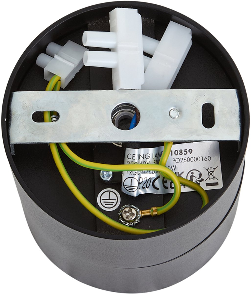 Qazqa verstelbare spot, opbouwspot, plafondspot - Echo - zwart , max. 10W, geschikt voor led, 9cm, rond, ideaal als hal, keuken, slaapkamer en