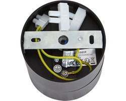 Qazqa verstelbare spot, opbouwspot, plafondspot - Echo - zwart , max. 10W, geschikt voor led, 9cm, rond, ideaal als hal, keuken, slaapkamer en