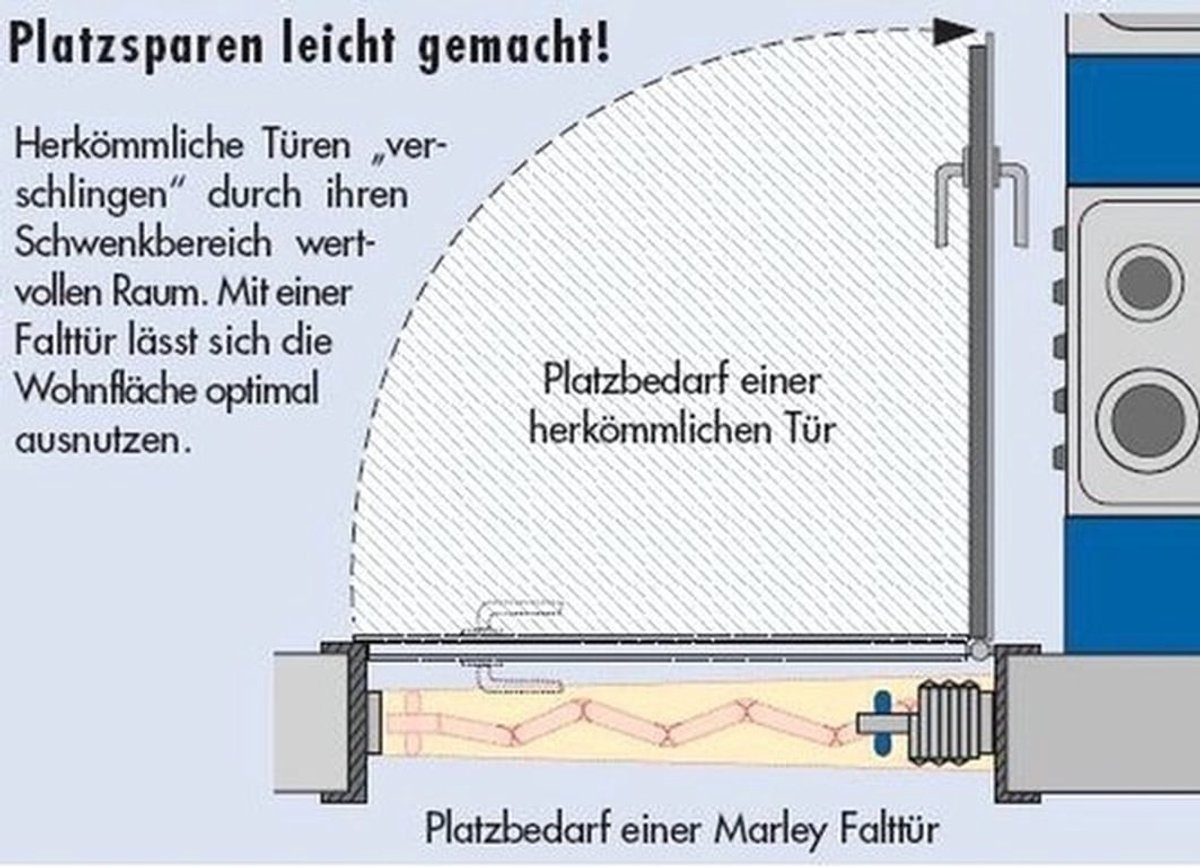 Vouwdeur Innovatief Design - Binnendeur - Ruimtebesparend - Beuken - Hoogte 205 cm - Breedte 86 cm - Verstelbaar - Deuren