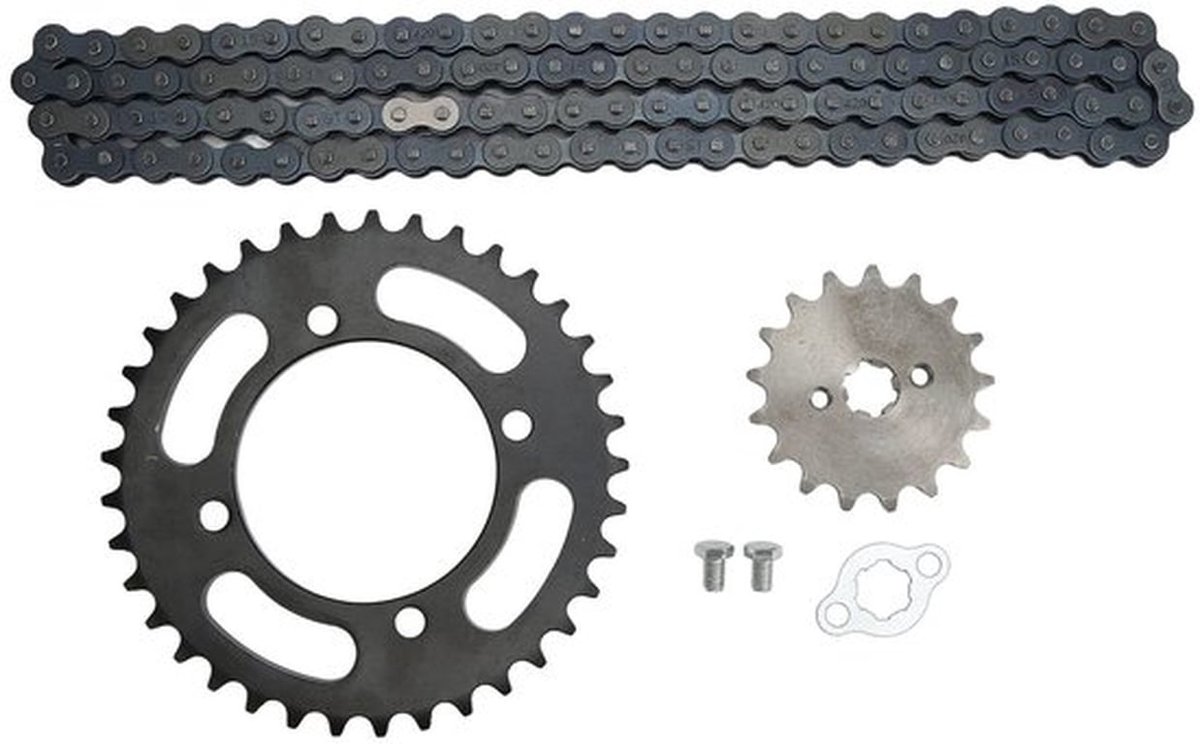 Tandwielset 37 Tanden - Achtertandwielset 17 Tanden - Ketting 420 - Universeel voor Dirt Bikes - ATV - Go Kart - Aandrijfsysteem