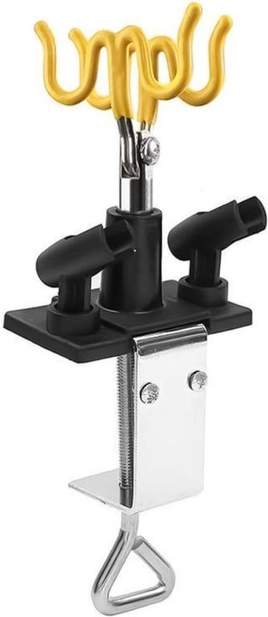 - Airbrushhouder Stand Klem op Stijl - Draaibaar - Zwart - Organizer - Airbrush Station - Kit - Rotatie - Geschikt voor 4 Airbrush - Kunstenaars - Schilders - Hobbyisten - Zwartemodel