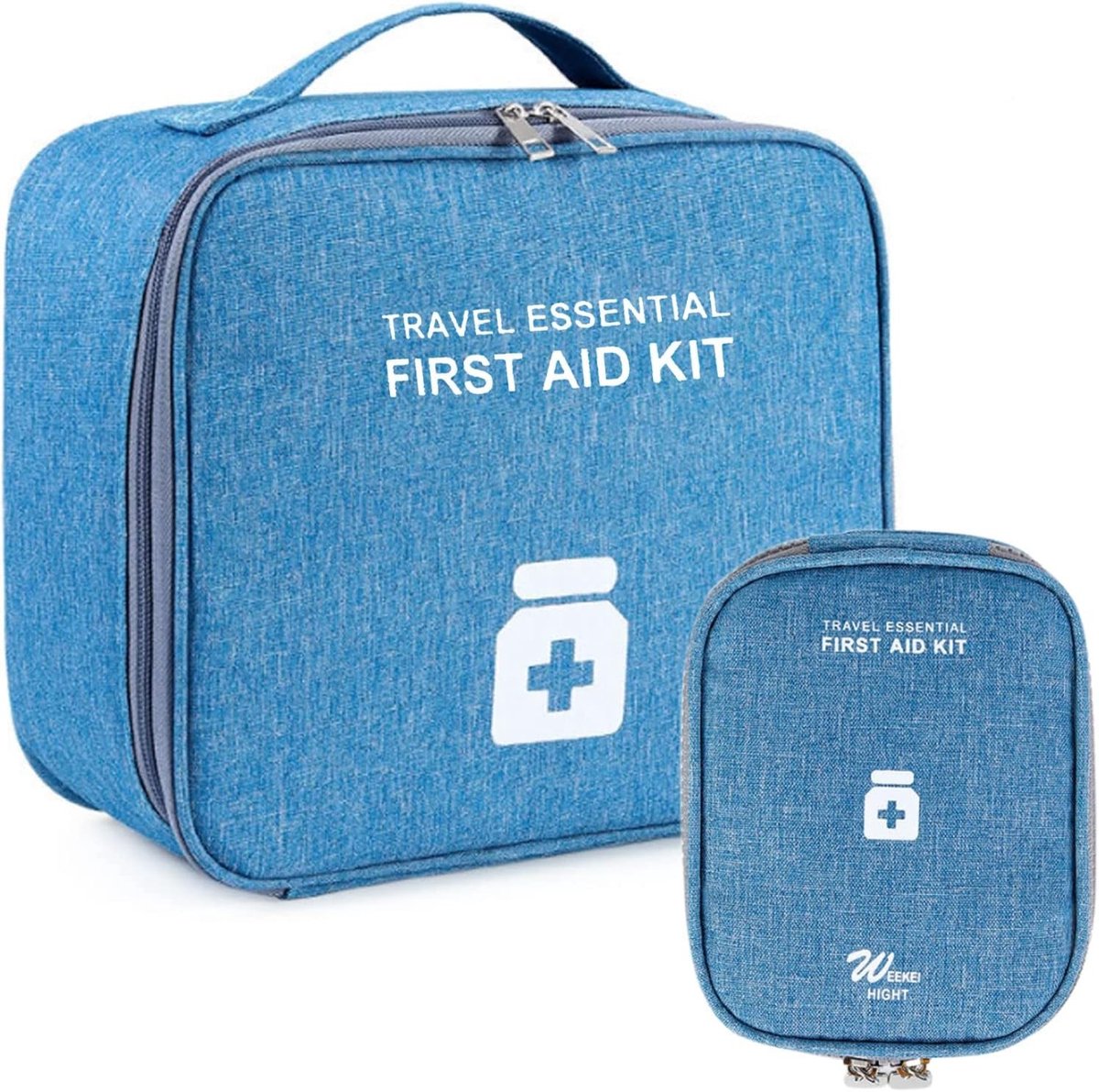 Grote Capaciteit Geneesmiddelen Tas, Draagbare Waterdichte Opbergoplossing voor Thuis, Kantoor en Reizen, Set van 2, Blauw, Functioneel en Praktisch