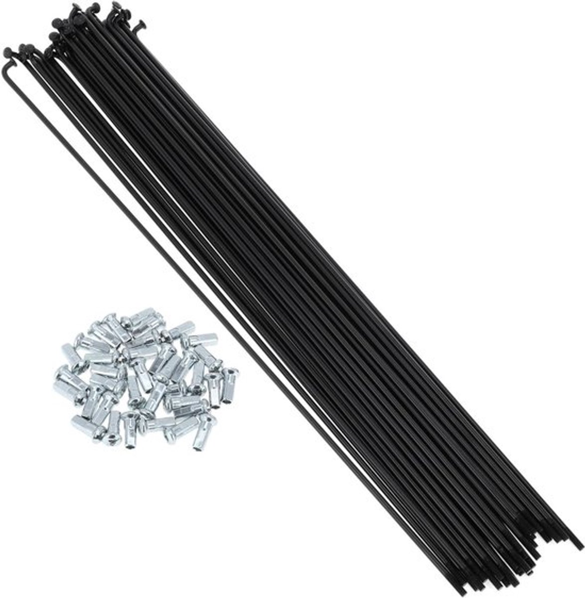 Spaken 12G 288mm Lengte Carbon Staal Zwart - Set van 1 voor Fietswielen en Fietsaccessoires