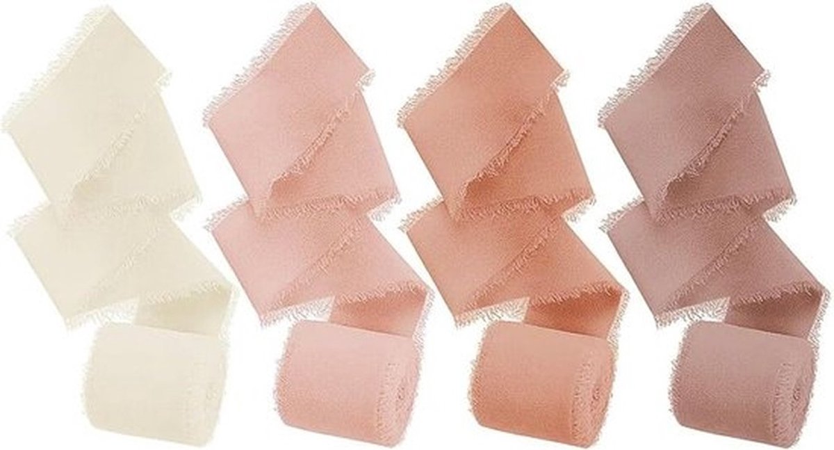 Chiffon Lint 4 cm x 5 m - Decoratief Cadeaulint voor Bruiloften, Bloemstukken en Versieringen