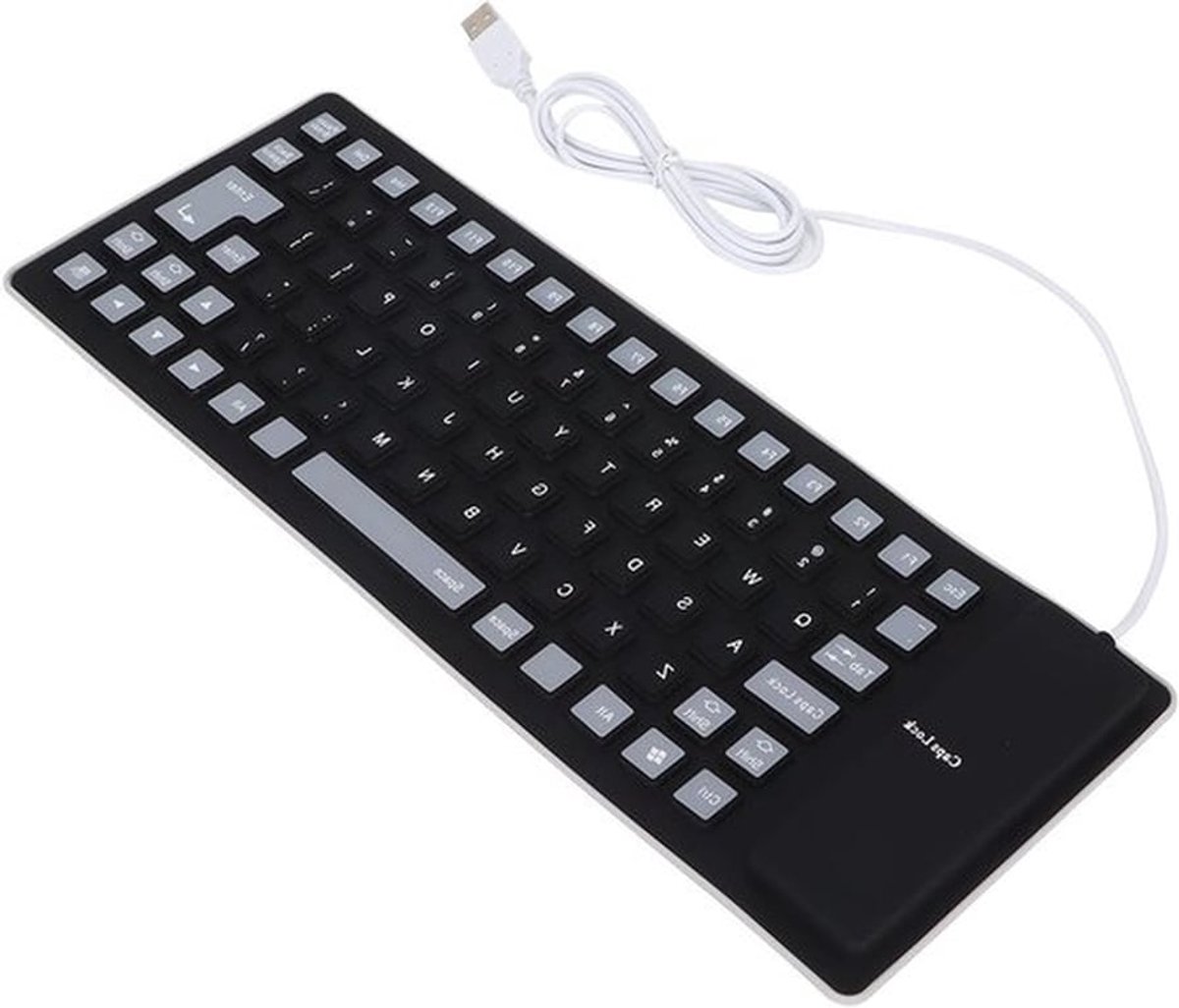 Vouwbaar Siliconen Toetsenbord, Zacht en Waterdicht Ontwerp voor PC en Laptop, Ideaal voor Thuis en Kantoorgebruik