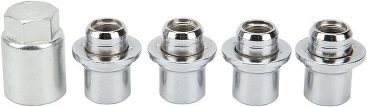 5-delige metalen wielslot set voor auto, hoge nauwkeurigheid, kort en anti-diefstal accessoires voor voertuigen