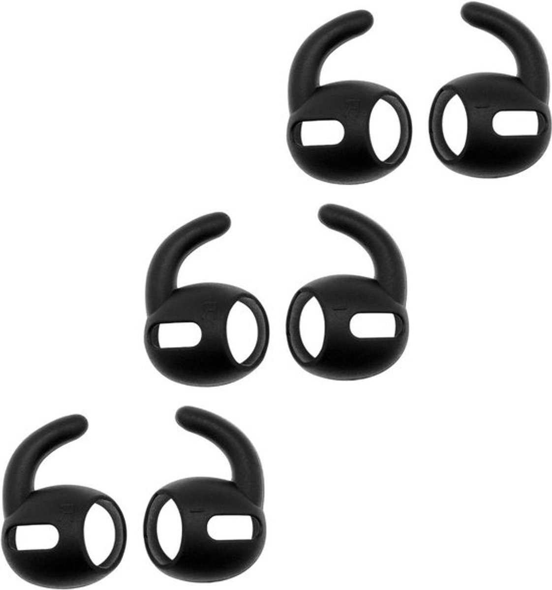 Oorhaken - Siliconen - Anti-slip - Zwart - AirPods Pro - Headset - Oorbeschermers - Compatibel - Zwart - Veilige oorhaken voor AirPods Pro 2019 hoofdtelefoon - Set van 3 oorhaakjes
