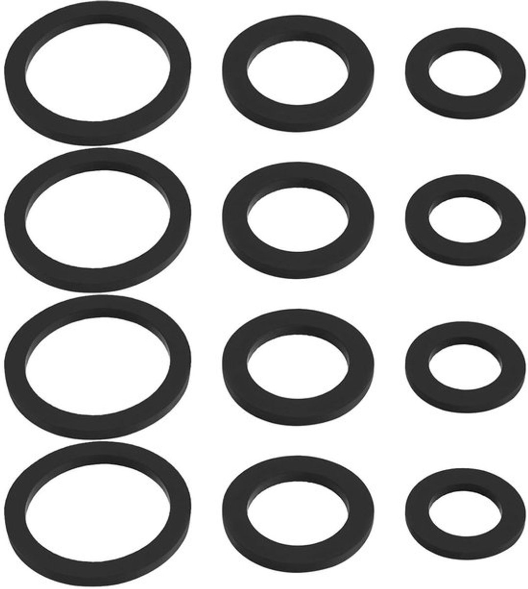 Rubber O-Ring Wasmachines - Platte EPDM Rubber Afdichtingen - 30 STKS - Waterpijp Tuin Water Aansluitingen - Zwart 1/2, 3/4, 1 Inch Afdichtingen Pakkingen voor Sink & Wasmachine